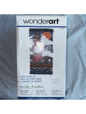 NOS Sealed 2013 Caron Wonderart Latch Hook Kit Lighthouse Scene 16x32 #42614